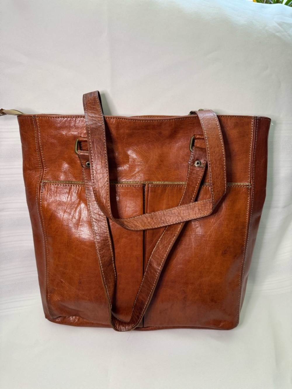 Classic Brown Leather Tote Bag